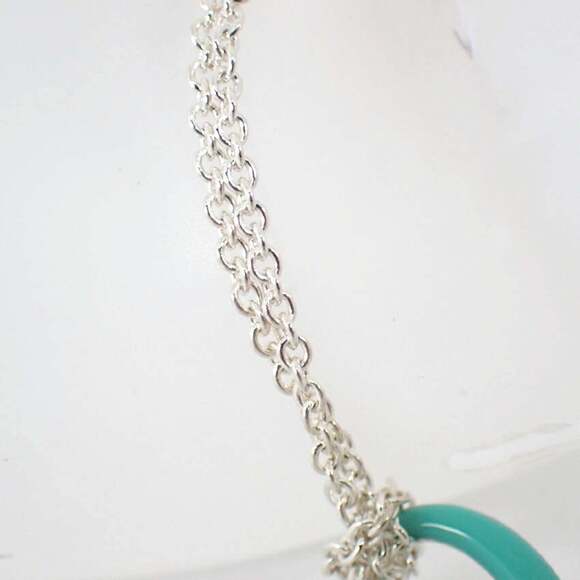 TIFFANY 925 Infinity Blue Double Chain Bracelet